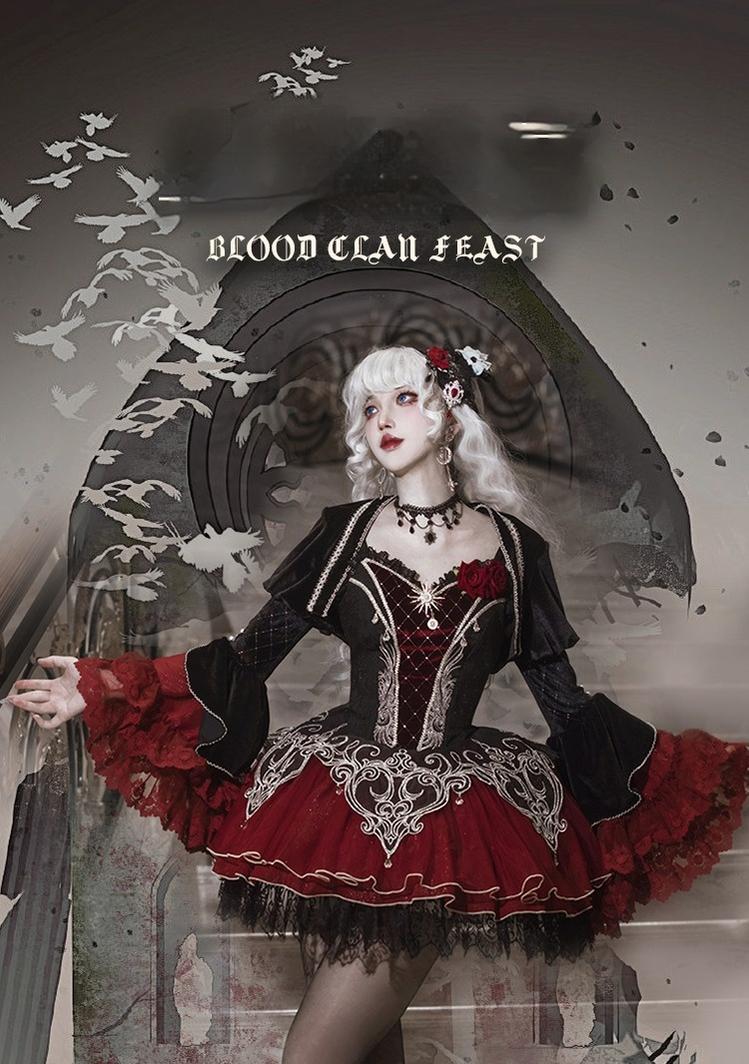 Blood Feast - Gothic Lolita JSK Suit Daily Goth Dress - image 3
