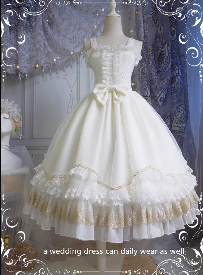 Fate Quartet Gothic Bridal Lolita JSK Dress - image 76