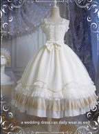Fate Quartet Gothic Bridal Lolita JSK Dress - image 76