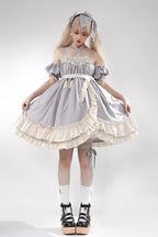 Monet Estate Sweet Lolita JSK Dress in Grey - image 10