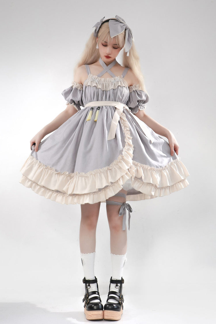 Monet Estate Sweet Lolita JSK Dress in Grey - image 10