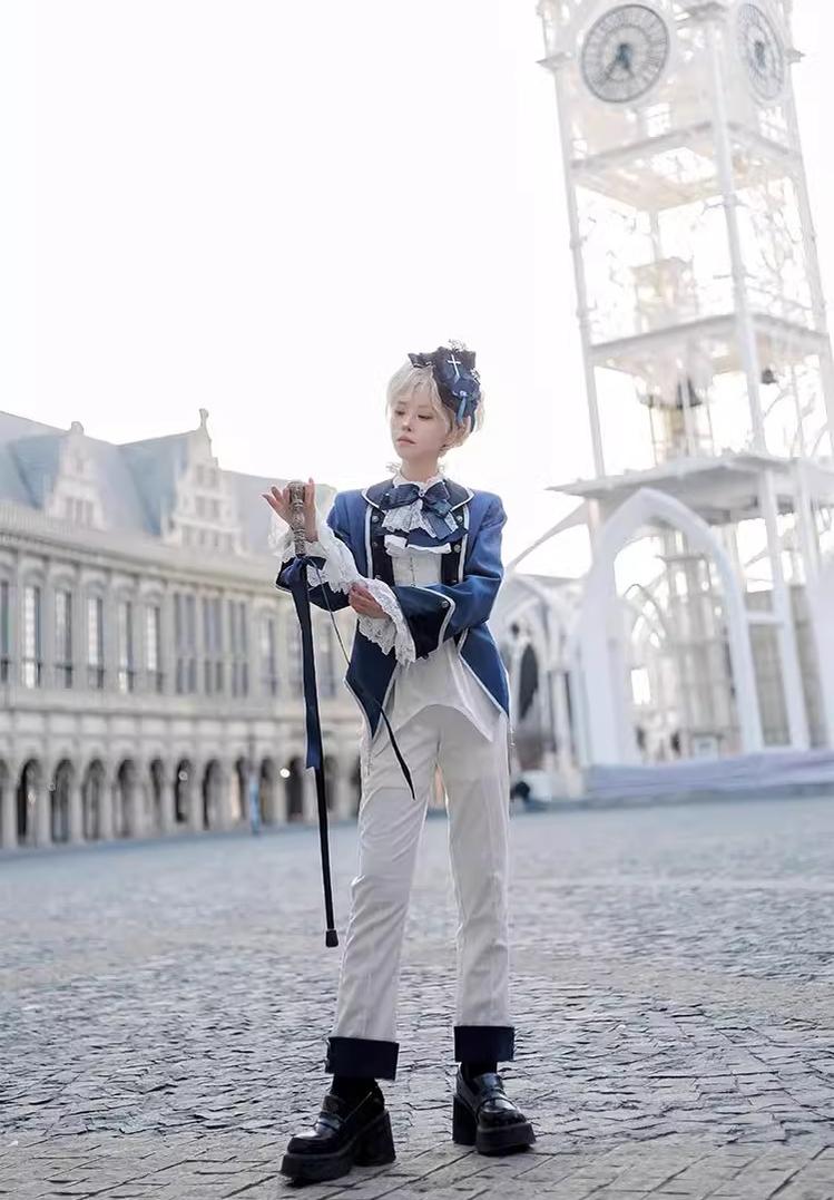 Coffin of Pilgrimage - Medieval European Ouji Lolita Shirt & Pants Suit - image 37