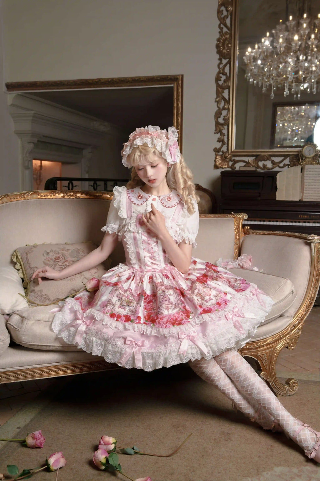 Rose Wall Sweet Lolita OP, JSK and Suspender Dress Series and Accessories - image 9