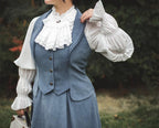 Misty Forest Elegant Vintage Lolita Fishbone Long Skirt and Vest - image 10