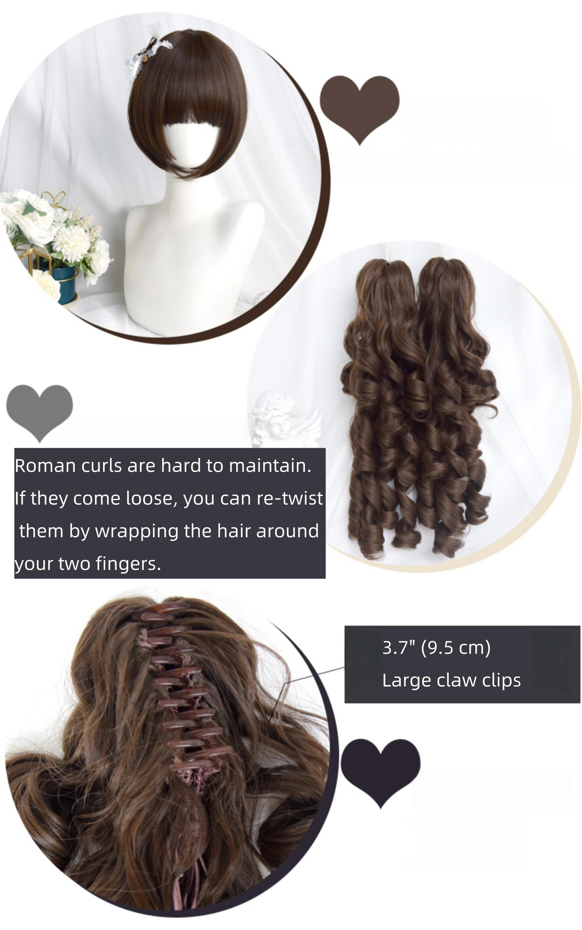 Old School Lolita Wig, Layered Roman Curls - image 9