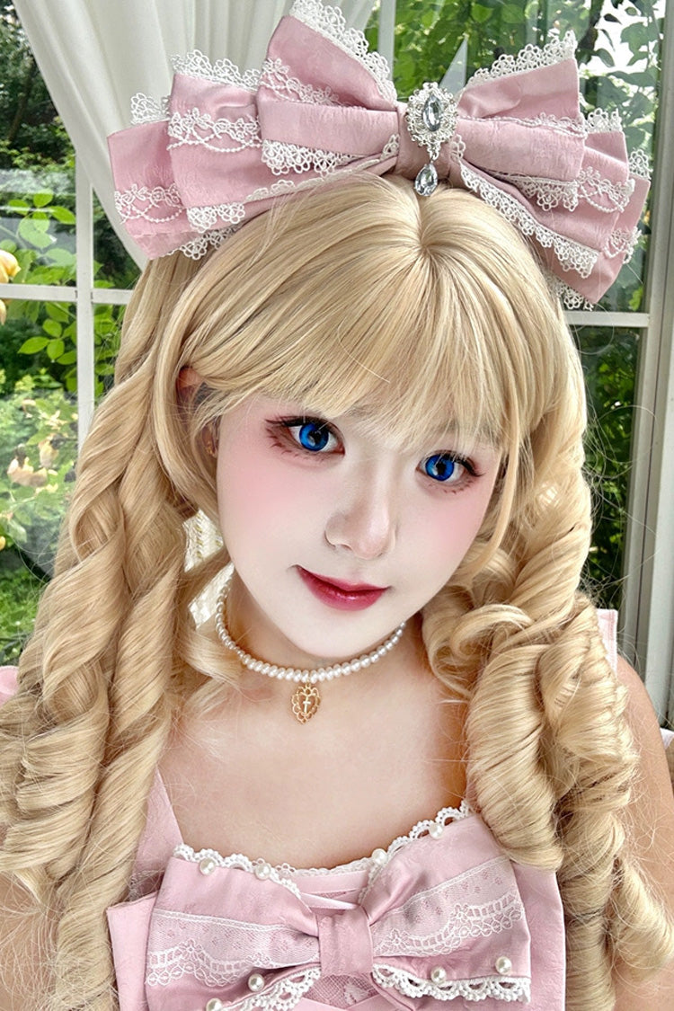 Roman Curl Double-Ponytail Sweet Lolita Wig in Gold & Black - image 6