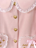 Milk Puff - Winter Fleece-Lined Sweet Lolita Coat, Detachable Collar Collection - image 13