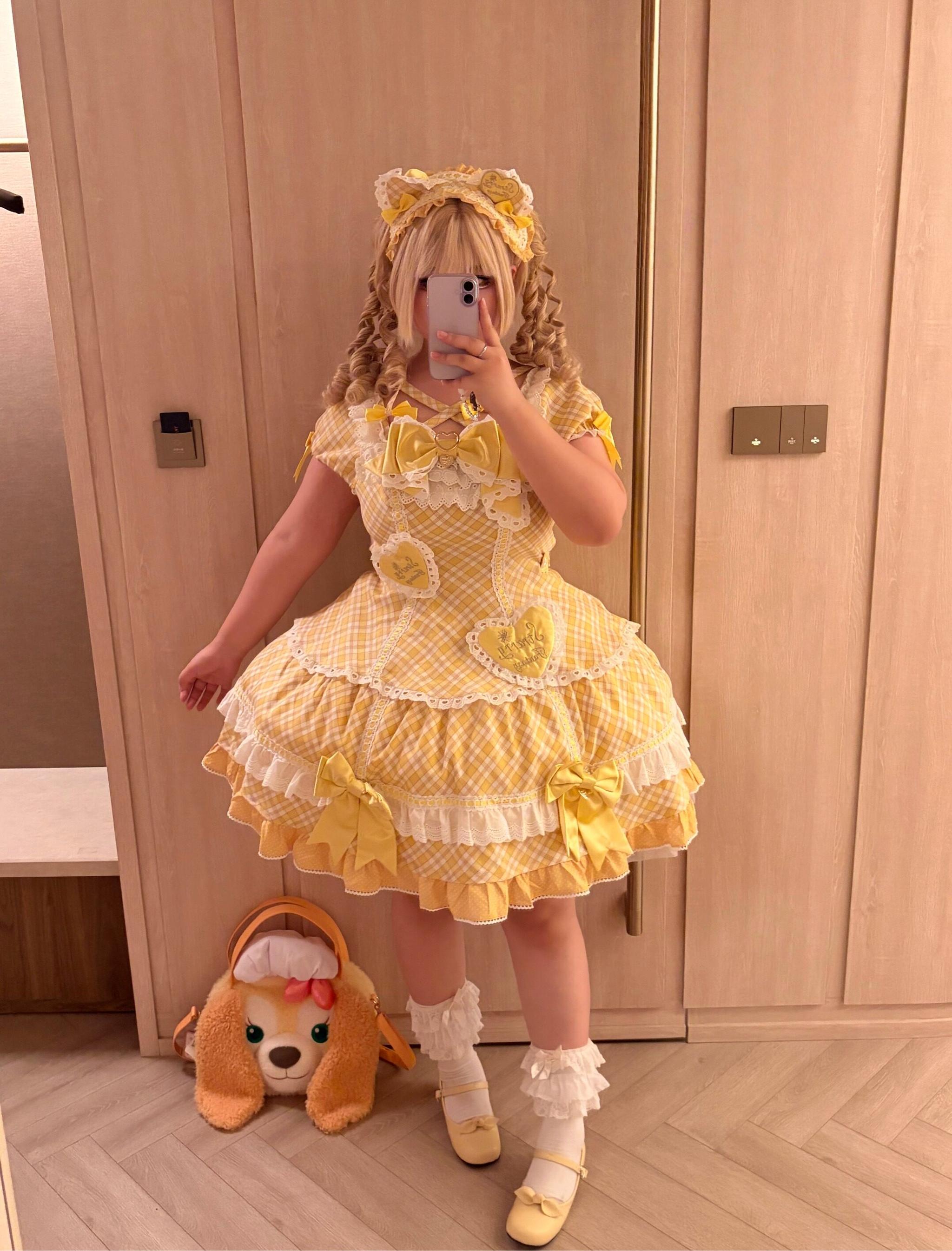 Shibuya Honey - Plus Size Sweet Lolita Plaid OP & JSK Dress - image 25
