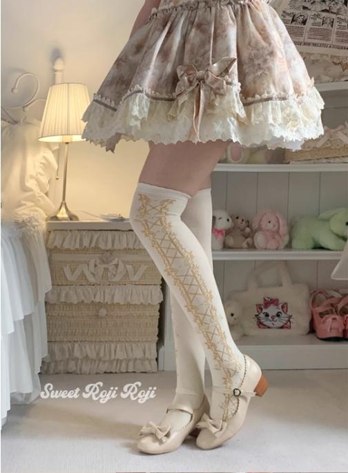 Classic Lolita Socks Autumn Mid-calf Cotton Socks - image 11