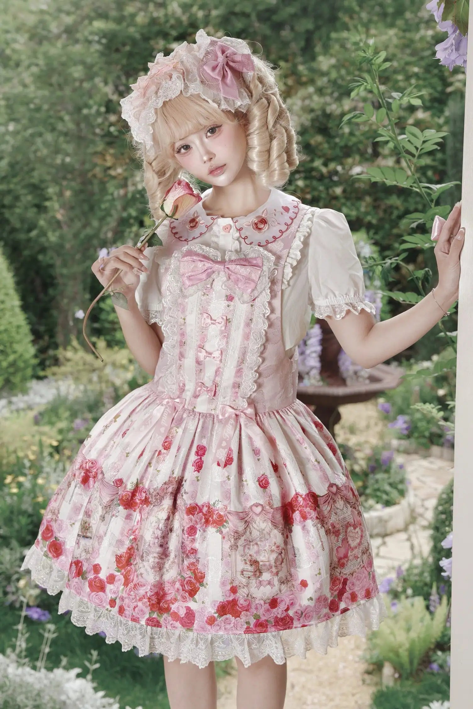 Rose Wall Sweet Lolita OP, JSK and Suspender Dress Series and Accessories - image 11