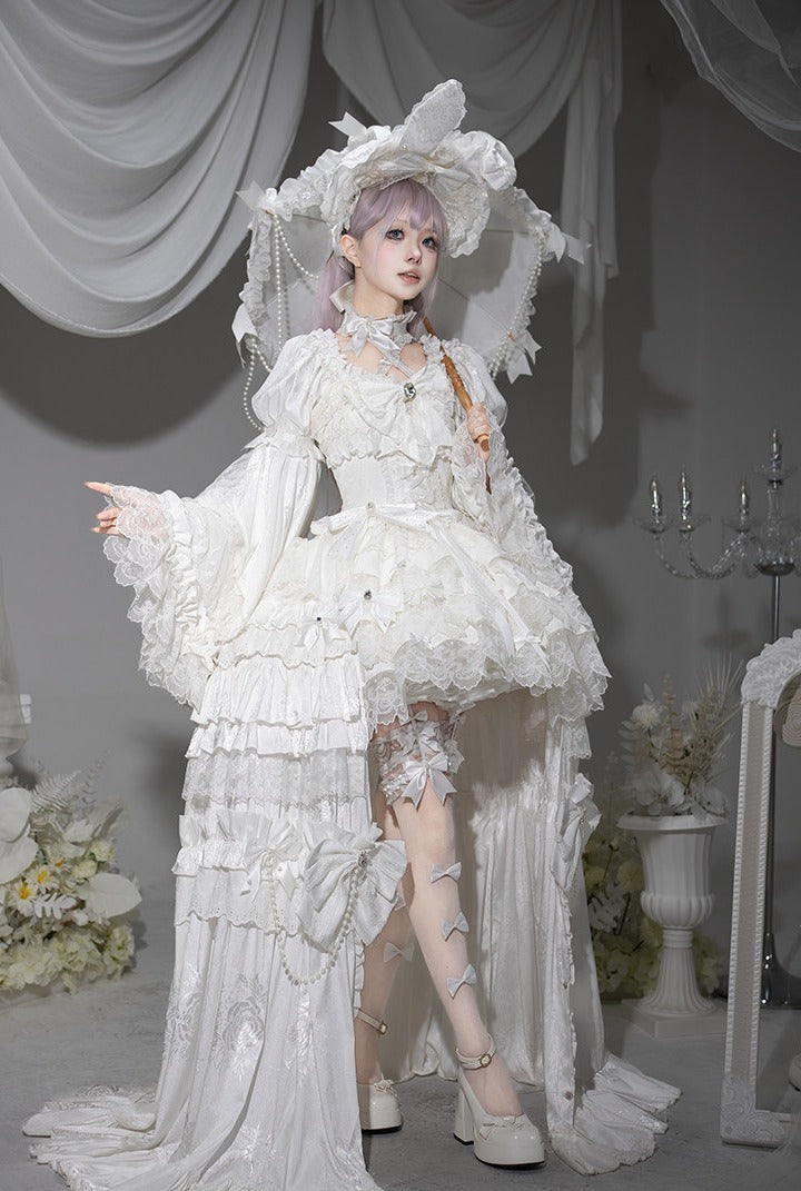White Rabbit Princess - White Gothic Lolita JSK Set - image 11