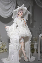 White Rabbit Princess - White Gothic Lolita JSK Set - image 11