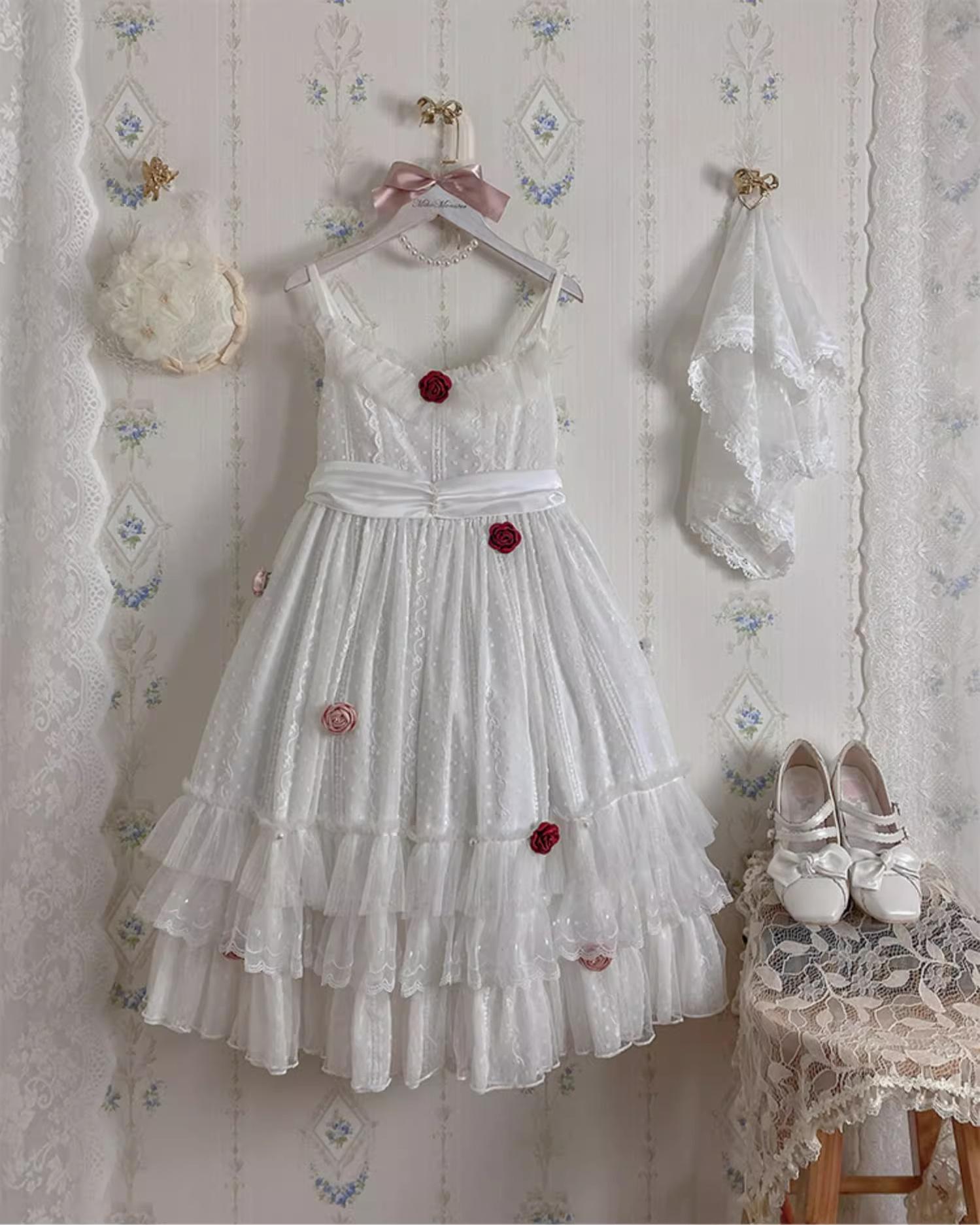 Spring Breeze - Plus Size Spring Lolita JSK Dress with Rose Decoration - image 12
