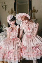 Satin Rose Sweet Lolita OP and JSK Dress Series and Accessories - image 8