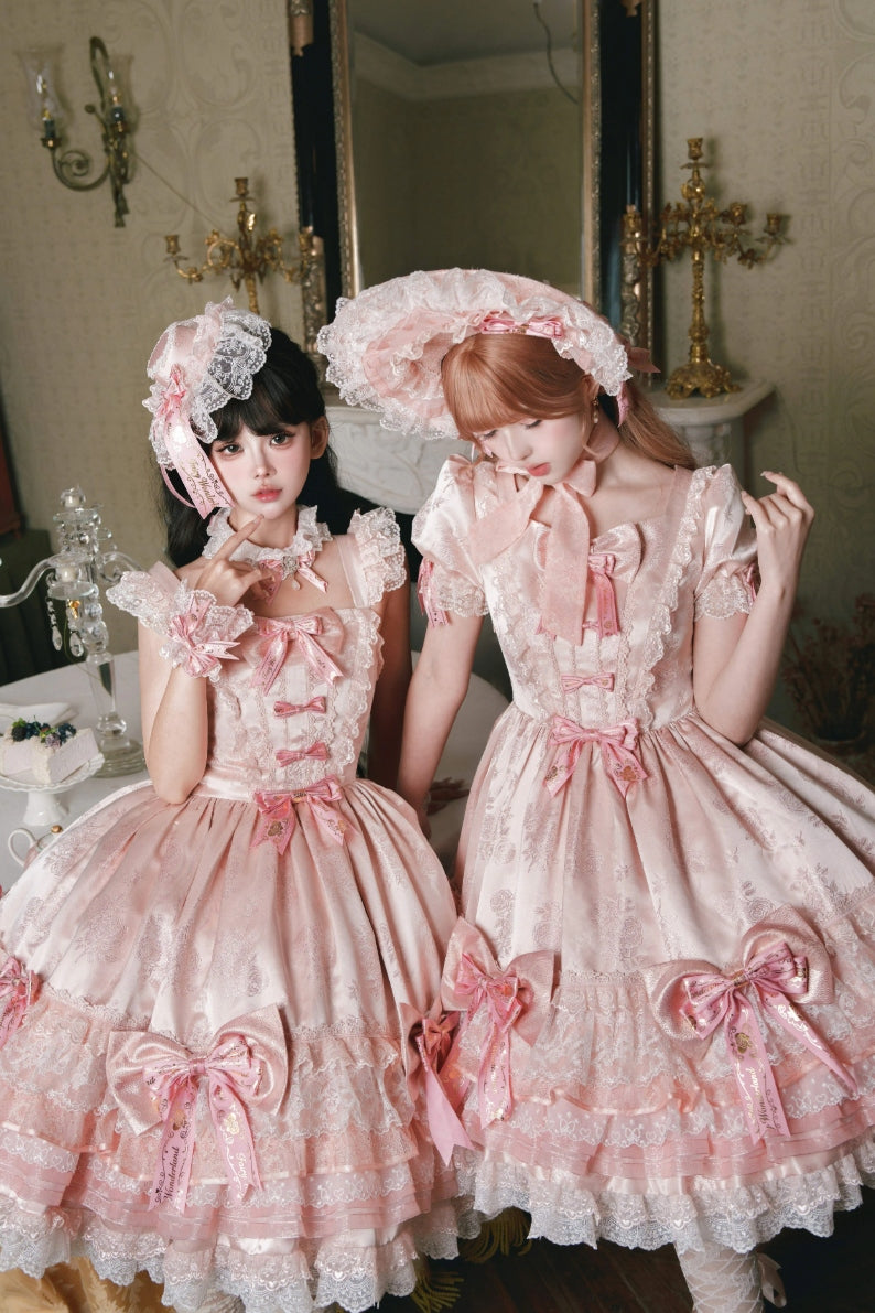 Satin Rose Sweet Lolita OP and JSK Dress Series and Accessories - image 8