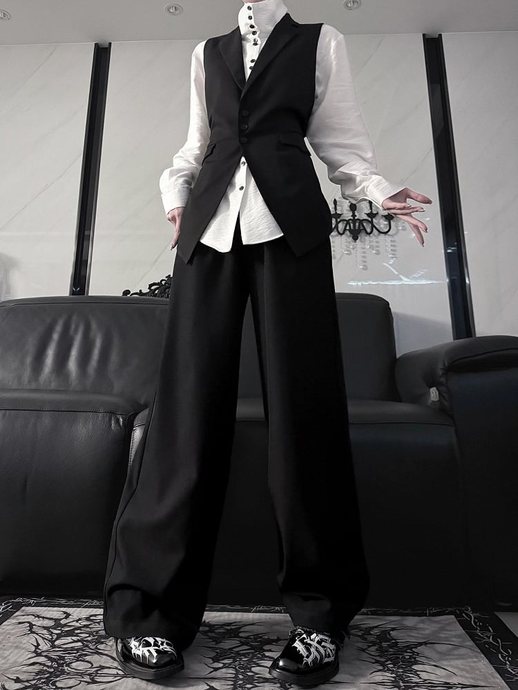 Aont Black Slim-Fit Single-Breasted Ouji Waistcoat - image 7