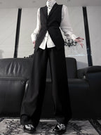 Aont Black Slim-Fit Single-Breasted Ouji Waistcoat - image 7