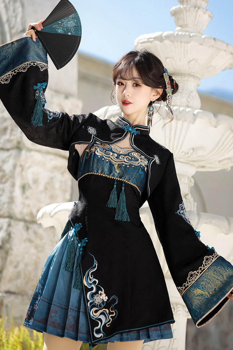 Misty Teal - Classic Lolita JSK Dress Set & Separates - image 3