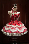 Red Polka Dot Sweet Lolita JSK Dress Set - image 1
