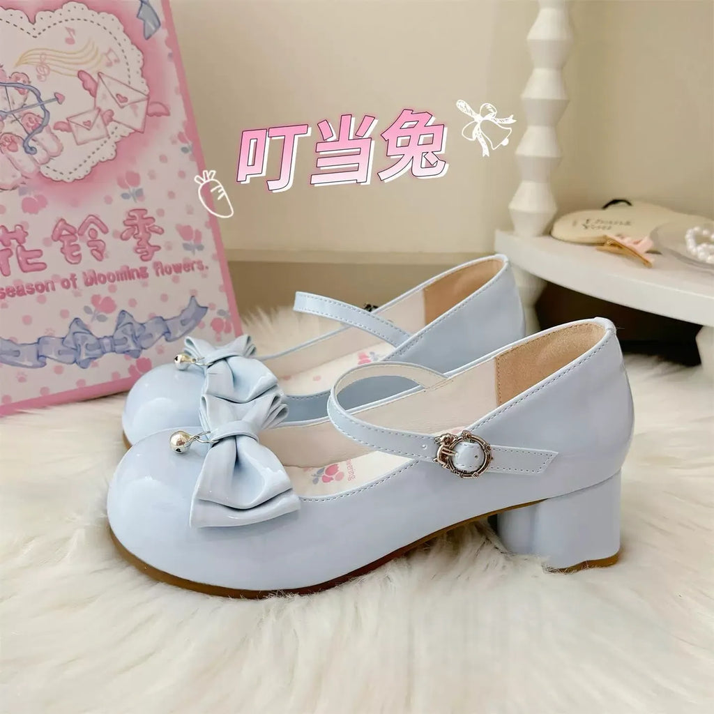 Dingbell Bunny - Sweet Lolita Round Toe Shoes, Cat Paw Heel - image 16