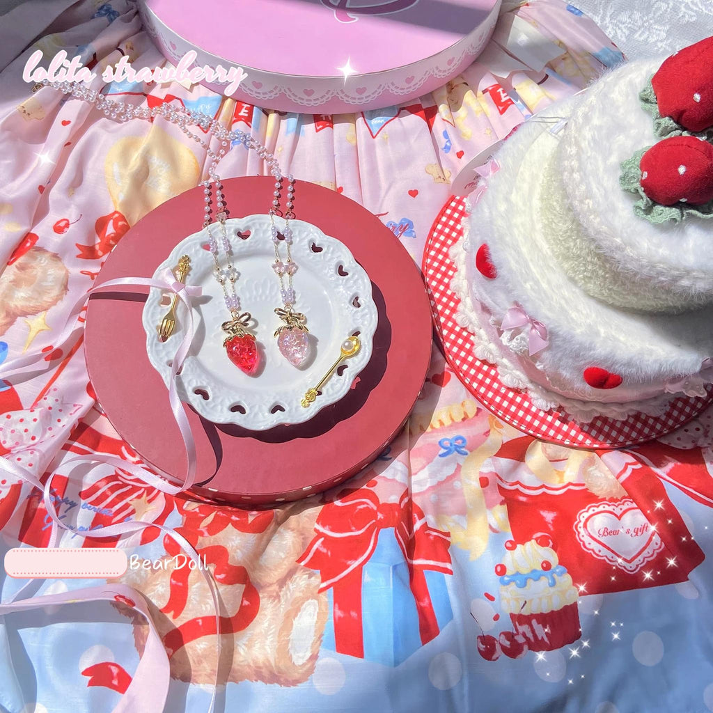 Sweet Lolita Strawberry Charlotte Necklace - image 6