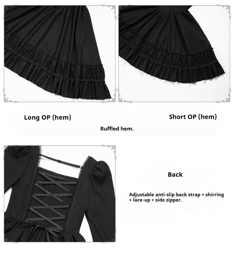 Audrey's Reply - Classic Lolita Square Neck OP, Detachable Embroidered Collar and Accessories - image 30