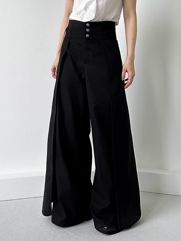 High-Waisted Draped Wide-Leg Ouji Pants - image 3