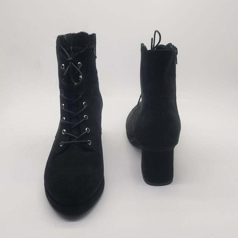 Retro Lolita Shoes High Heel Suede Shoes Petal Shaped Topline Customized - image 7