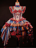 Bunny Circus Embroidery - Sweet Lolita JSK Dress and Detachable Puff Sleeves - image 2