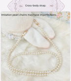 Posable Plush Bunny Lolita Bag with Detachable Pearl Chains - image 12