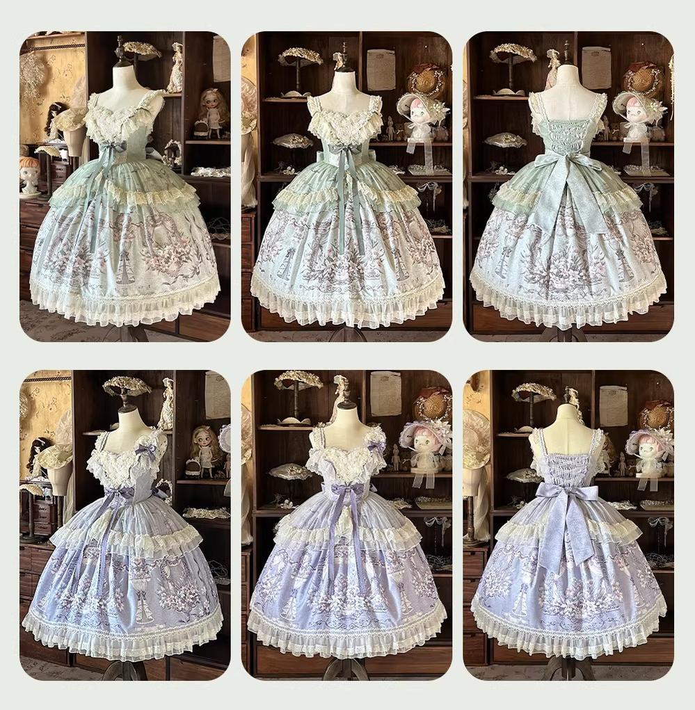 Lily Maiden - Classic Lolita JSK Dress, Lily Embroidery and Accessories - image 13