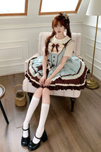 Mint Chocolate Sweet Lolita JSK Dress in Green and Brown - image 8