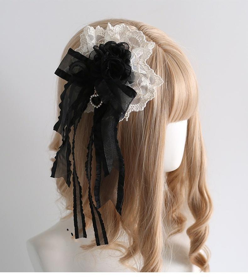 Maid Lolita Hairband Doll Lolita Cuffs and Top Hat - image 4