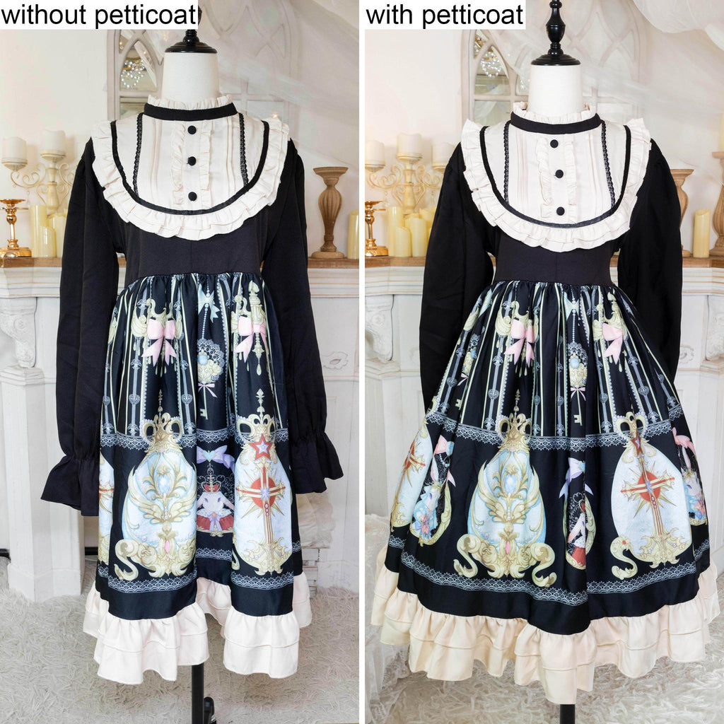 Noloria - Medium-High Volume Lolita White Puffy Petticoat, 17.7" (45 CM) - image 14