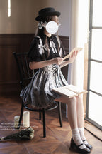 Elise Sweet Vintage Lolita Skirt in Grey - image 5