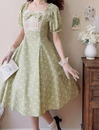 Pastoral Poem - Elegant Lolita OP Dress Floral Print 6-Piece Cut Lolita Dress - image 7