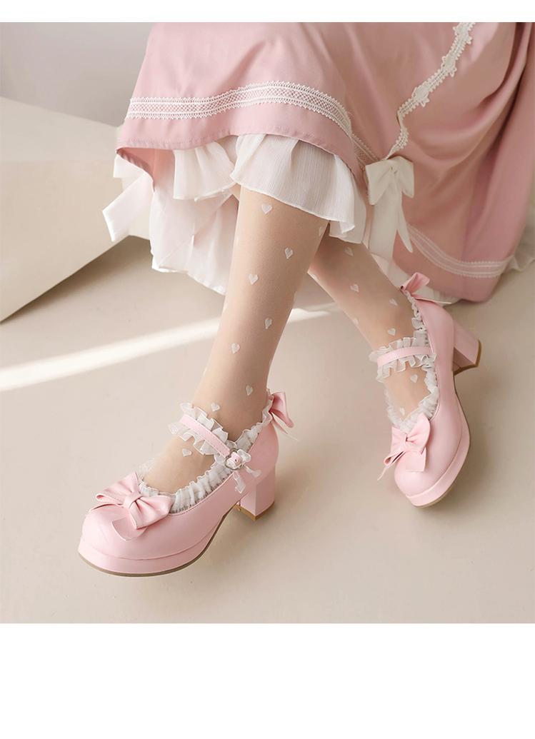 Rainbow Yana - Sweet Lolita Shoes, Lace & Bow Design - image 13