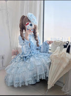 Solo Puppet Sweet Lolita OP Dress with Princess Long Sleeves - image 12