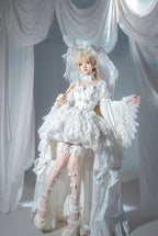 White Rabbit Princess - White Gothic Lolita JSK Set - image 6