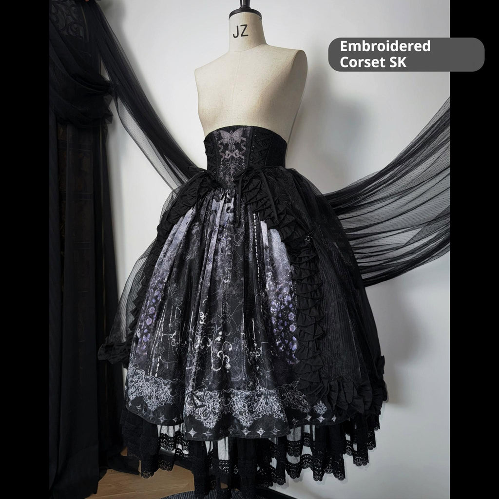 Bone-Eroded Butterfly - Gothic Lolita JSK & SK Set - image 58