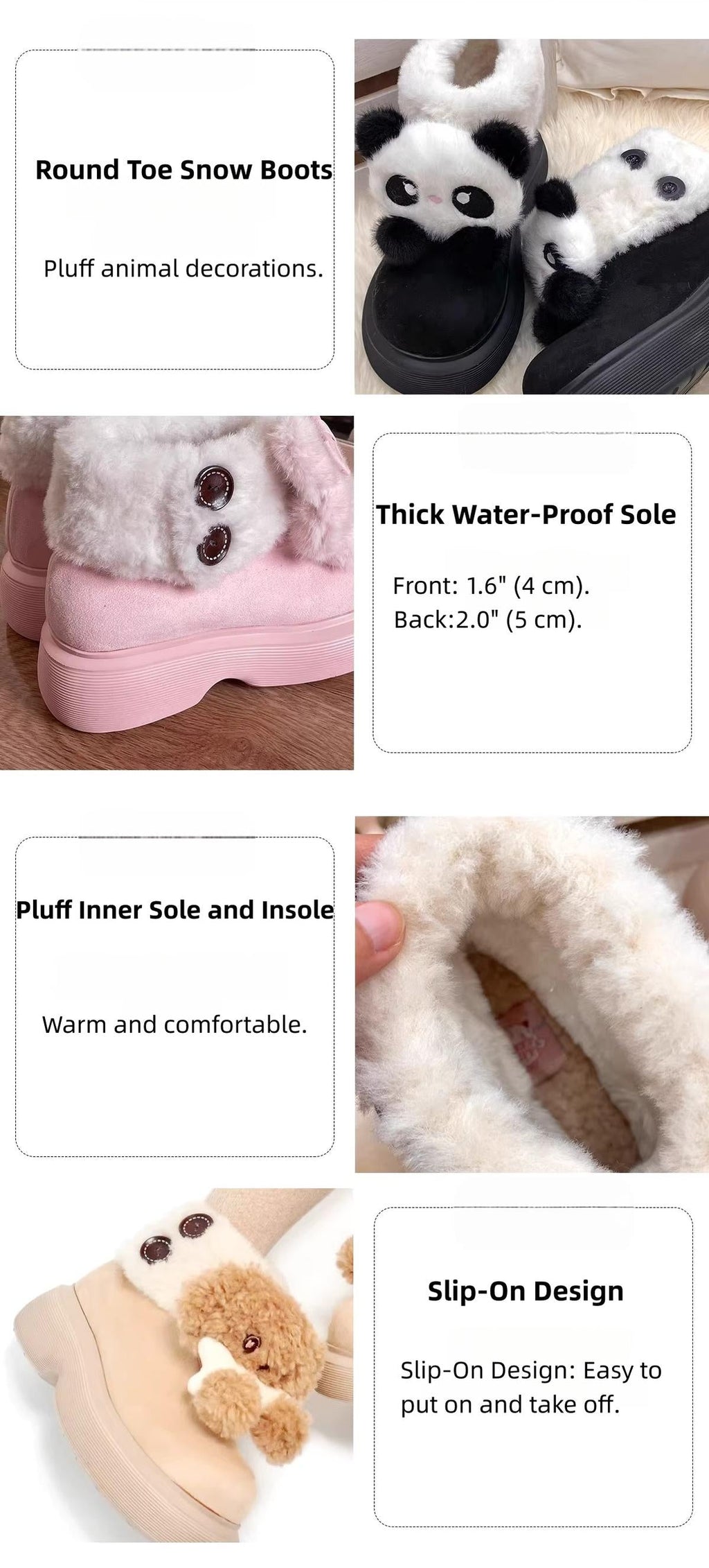 Fluffy Zoo - Sweet Lolita Snow Boots - image 16