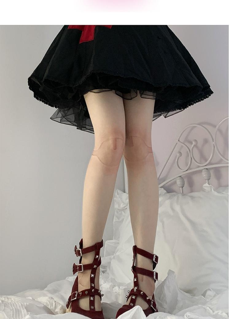 Sweet Lolita Pantyhose, Joint Print Light Stockings - image 2