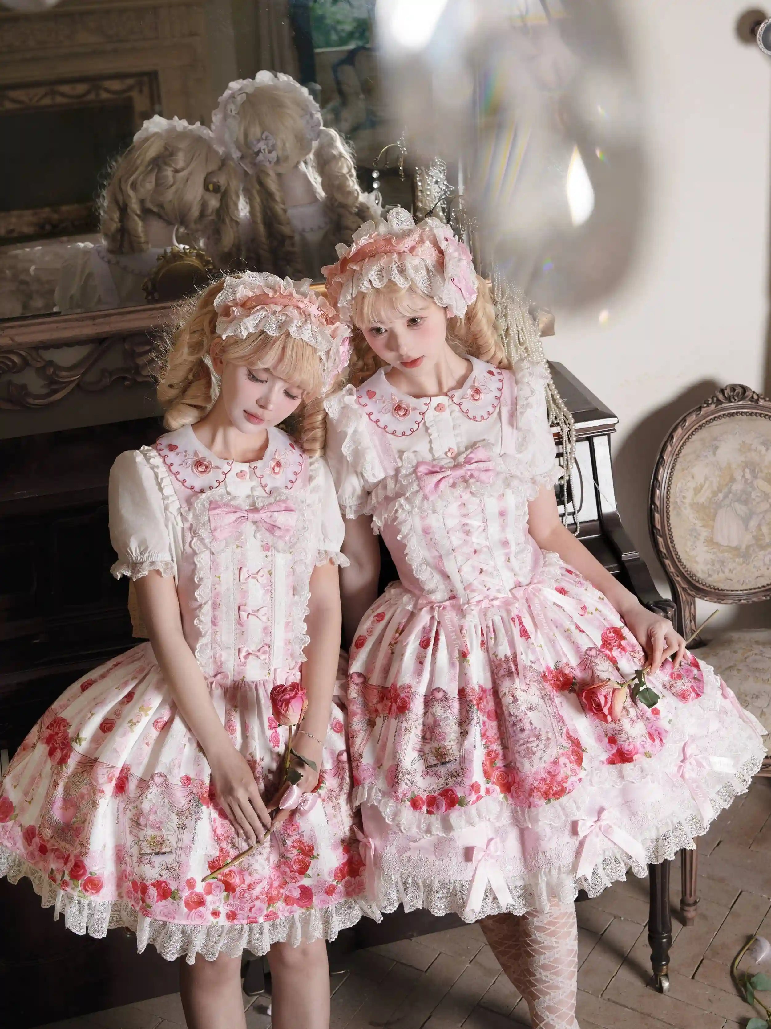 Rose Wall Sweet Lolita OP, JSK and Suspender Dress Series and Accessories - image 4