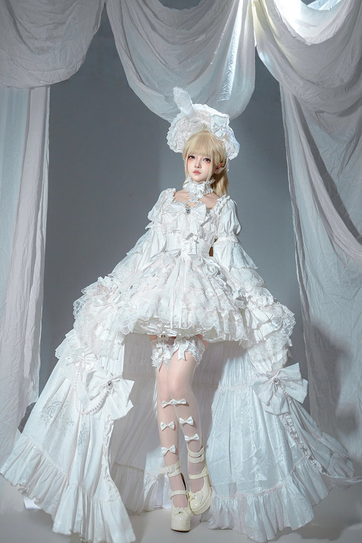 White Rabbit Princess - White Gothic Lolita JSK Set - image 7