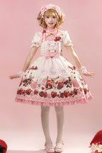 Peach Berry Charm - Sweet Lolita OP Dress and Accessories - image 3