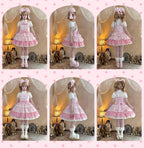 Cotton Sweet Lolita Polka Dot JSK and Salopette Dress and Accessories - image 8