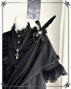 Black Moonlight - Ouji Lolita Chiffon Shirt Outfit Collection - image 21