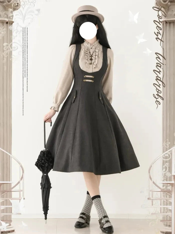 Forest Corridor 10-Panel Bustier Waist-Cinching Lolita JSK - image 17