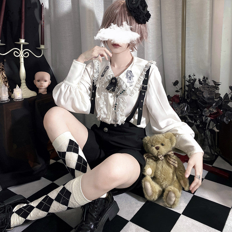 Corroding the Heart - Ouji Lolita Shirt Suspenders Shorts Collection - image 15
