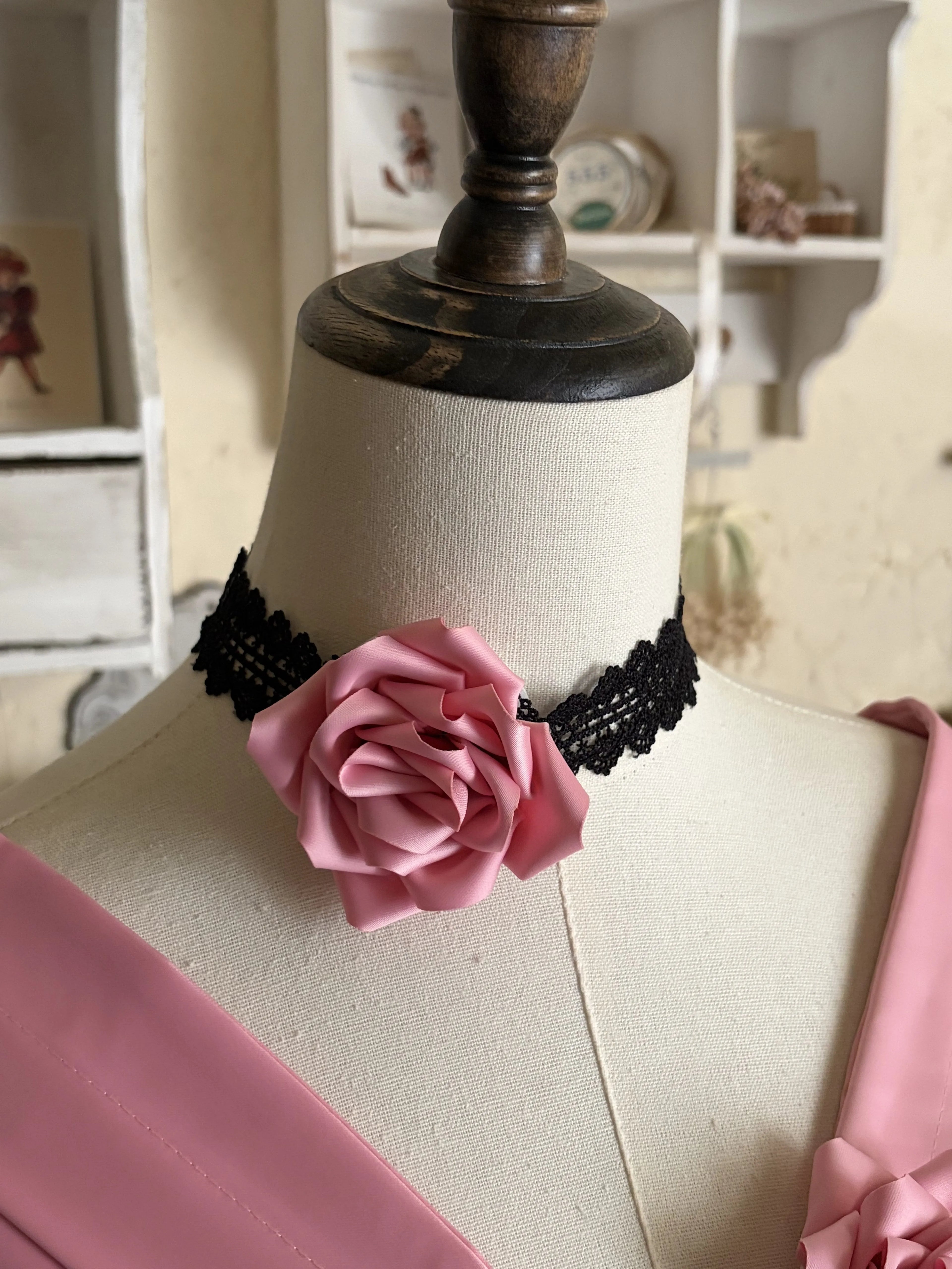 Rose 3D Floral Pearl Gothic Lolita Ball Gown OP Dress - image 17